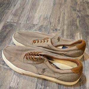 Polo by Ralph Lauren Men's Tan Canvas Sneakers